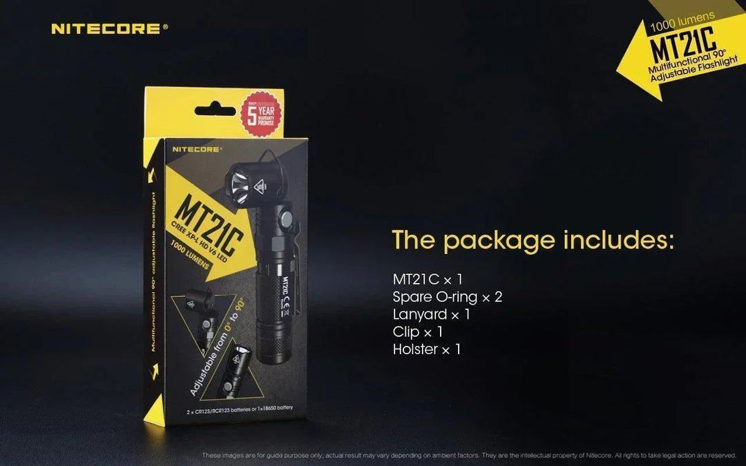 MT21C - 1000 lumens (Bundle) - Nitecore Singapore