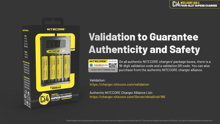 Ci4 Charger (USB-C 3A 18W) - Nitecore Singapore