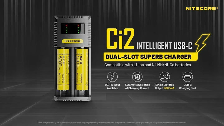 Ci2 Charger (USB-C 3A 18W) - Nitecore Singapore