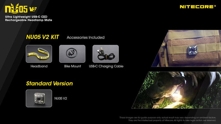 NU05 V2 KIT - 40 lumens - Nitecore Singapore