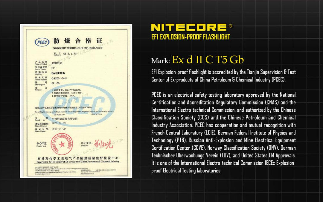 EF1 - 830 lumens - Nitecore Singapore