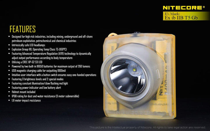 EH1 - 260 lumens (Headband included) - Nitecore Singapore