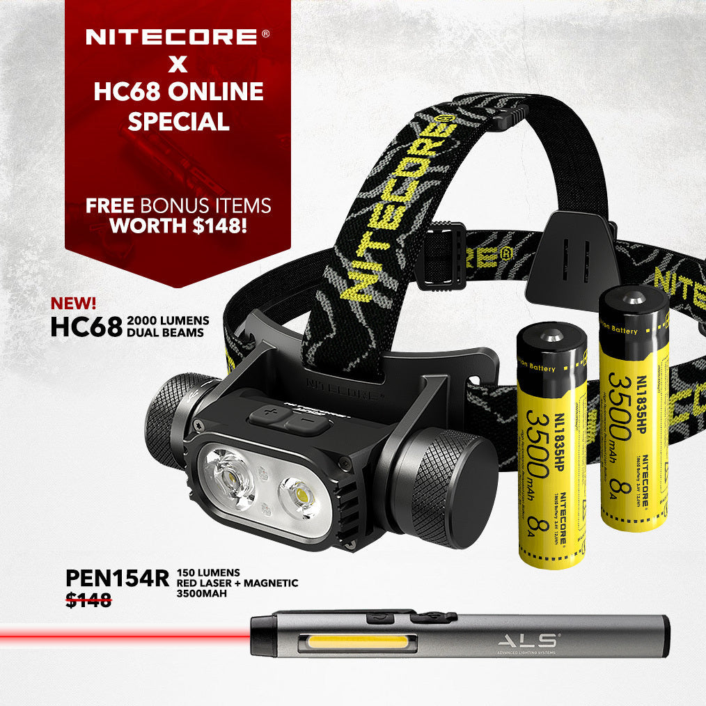 HC68 2000 lumens (Bundle) – Nitecore Singapore