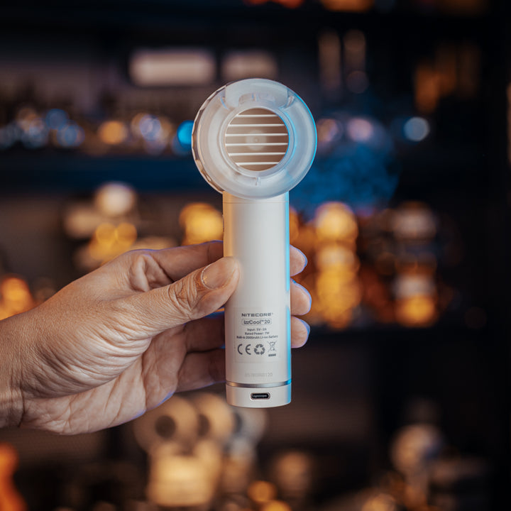 izzCool 20 (White) - Handheld Air Conditioner Fan (2,000mAh)