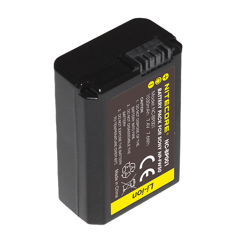 NP-FW50 (1030mAh) Battery Pack for Sony (NC-BP001) - Nitecore Singapore