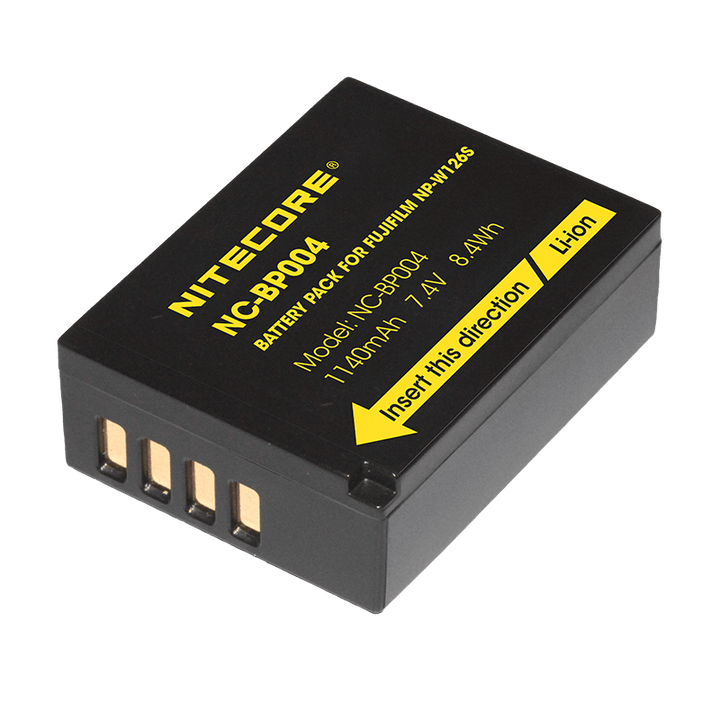 NP-W126S (1140mAh) Battery Pack for Fujifilm (NC-BP004) - Nitecore Singapore