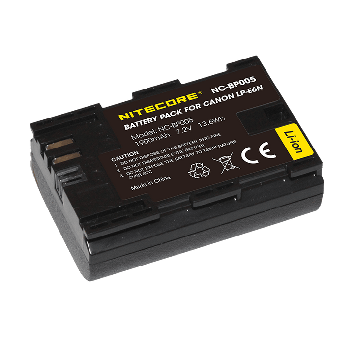 LP-E6N (1900mAh) Battery Pack for Canon (NC-BP005) - Nitecore Singapore