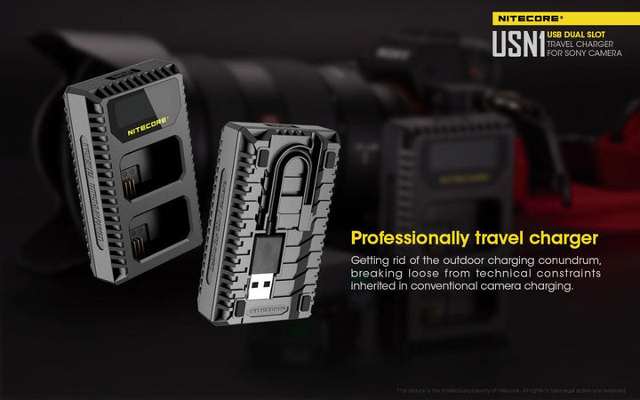 USN1 (Sony NP-FW50) Dual-Slot Battery Charger - Nitecore Singapore