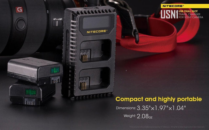 USN1 (Sony NP-FW50) Dual-Slot Battery Charger - Nitecore Singapore