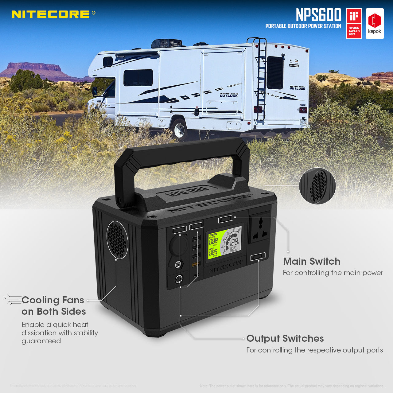 NPS600 (594Wh) Portable Power Station