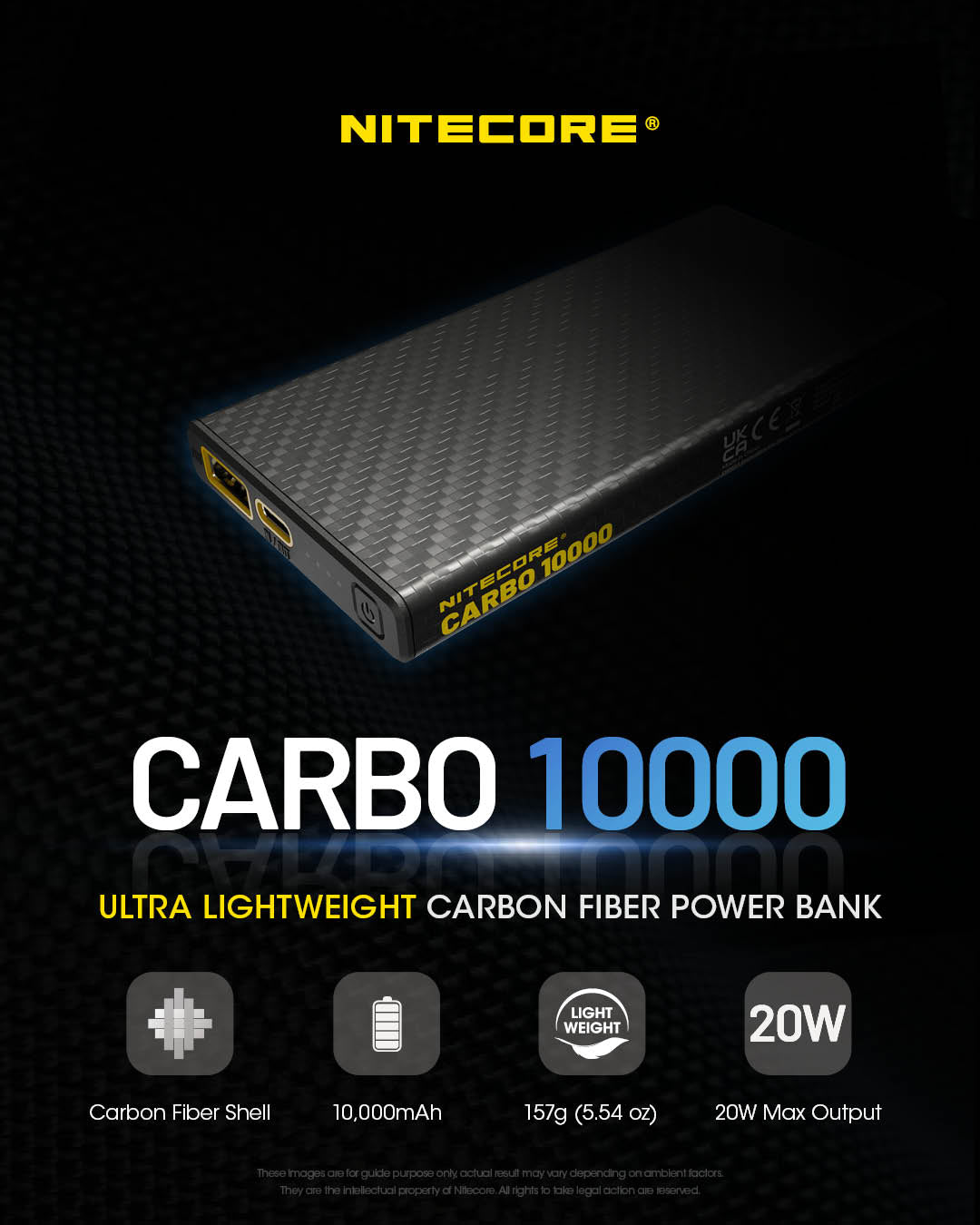 CARBO 10000 Carbon Fiber Energy Brick (10,000mAh 3A)
