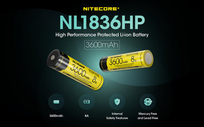 NL1836HP (18650 - 3600mAh - 8A)