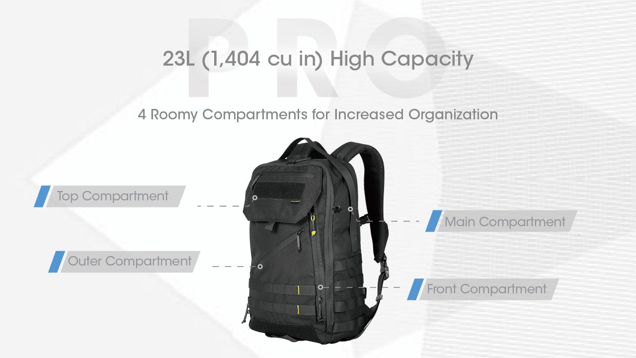 BP23 PRO QUICK ACCESS BACKPACK - 23L CAPACITY