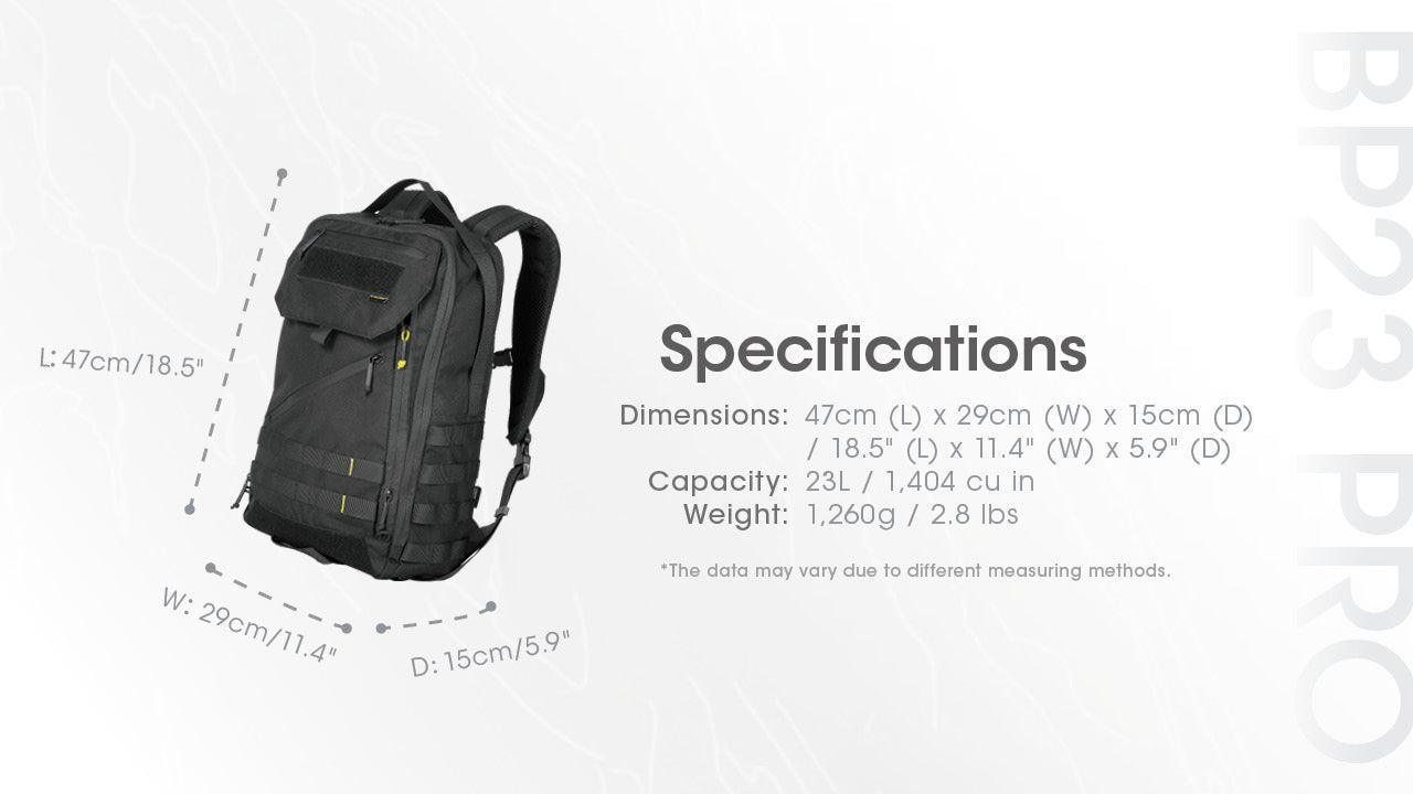 BP23 PRO QUICK ACCESS BACKPACK - 23L CAPACITY