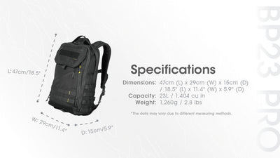 BP23 PRO QUICK ACCESS BACKPACK - 23L CAPACITY