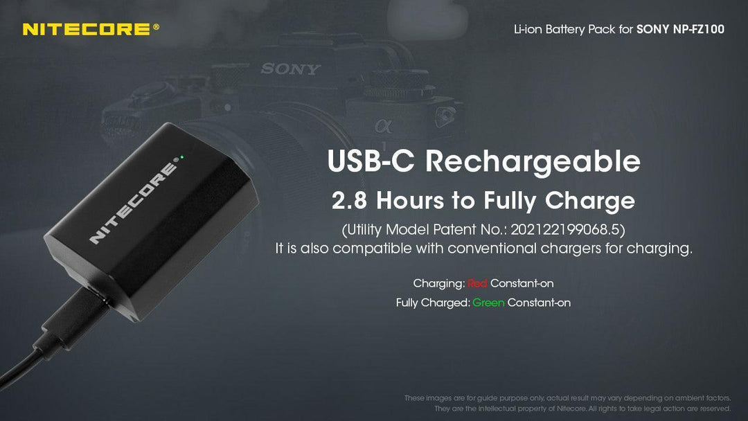 NP-FZ100C (2400mAh) Battery Pack for Sony - Nitecore Singapore