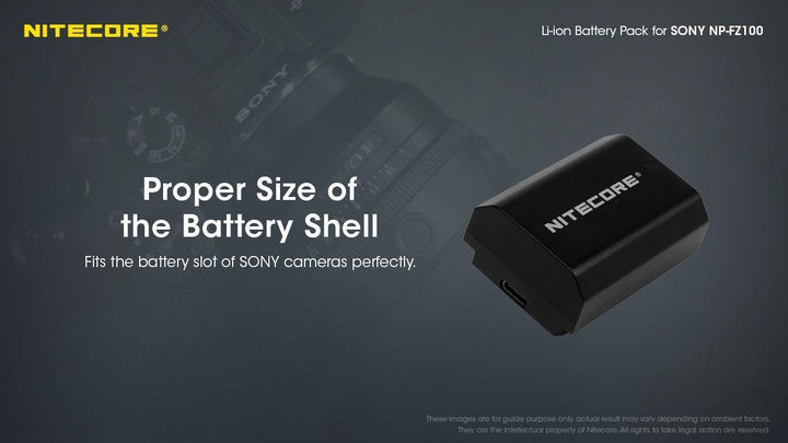 NP-FZ100C (2400mAh) Battery Pack for Sony - Nitecore Singapore
