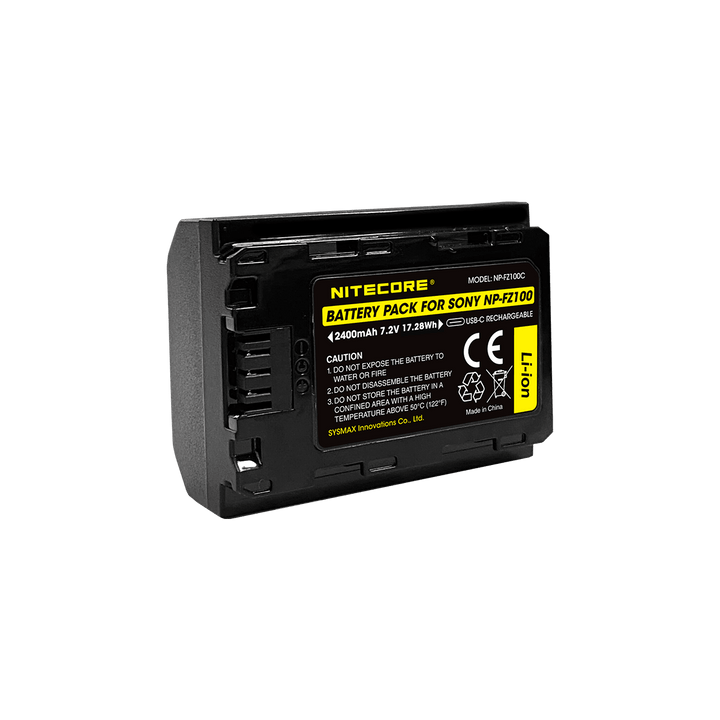 NP-FZ100C (2400mAh) Battery Pack for Sony - Nitecore Singapore
