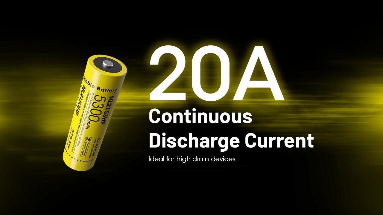 NL2153HP (21700 - 5300mAh - 20A) – Nitecore Singapore