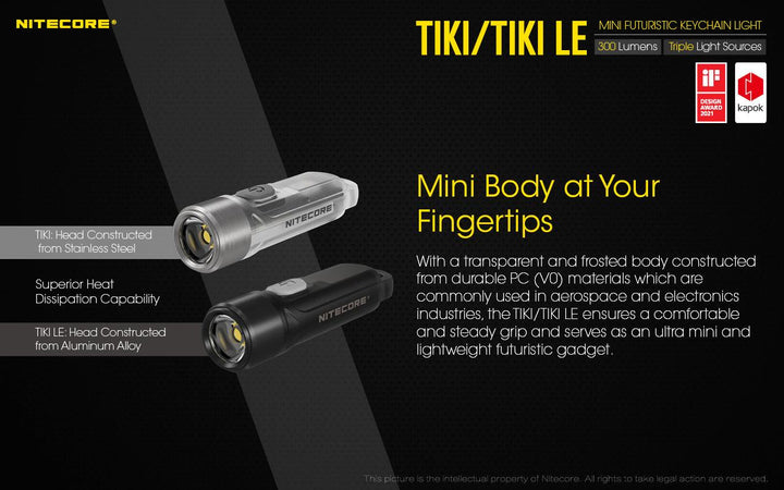 TIKI LE - 300 lumens - Nitecore Singapore