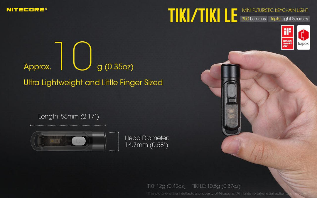 TIKI LE - 300 lumens - Nitecore Singapore