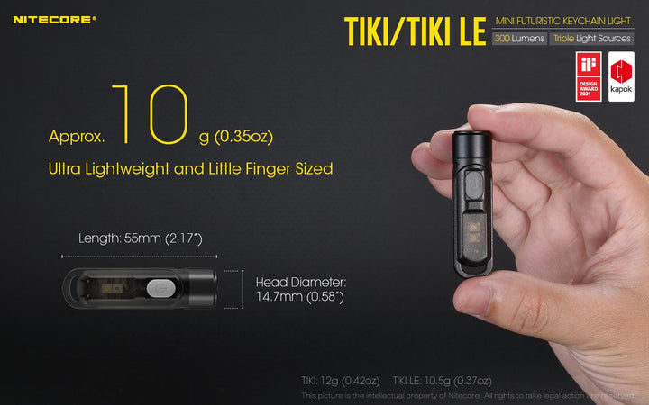 TIKI LE - 300 lumens - Nitecore Singapore