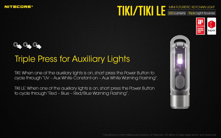 TIKI LE - 300 lumens - Nitecore Singapore