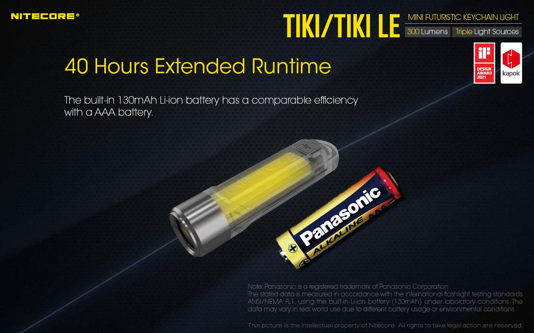 TIKI LE - 300 lumens - Nitecore Singapore