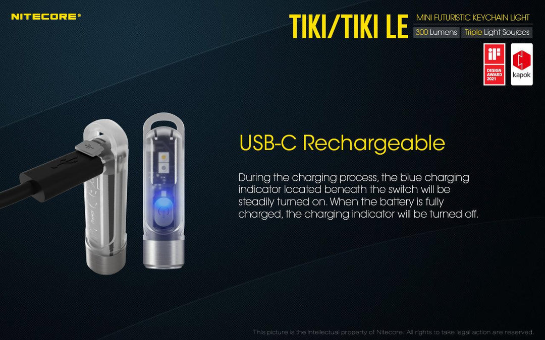 TIKI LE - 300 lumens - Nitecore Singapore
