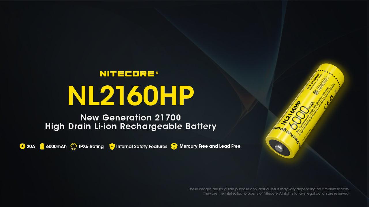 NL2160HP (21700 - 6000mAh - 20A) – Nitecore Singapore