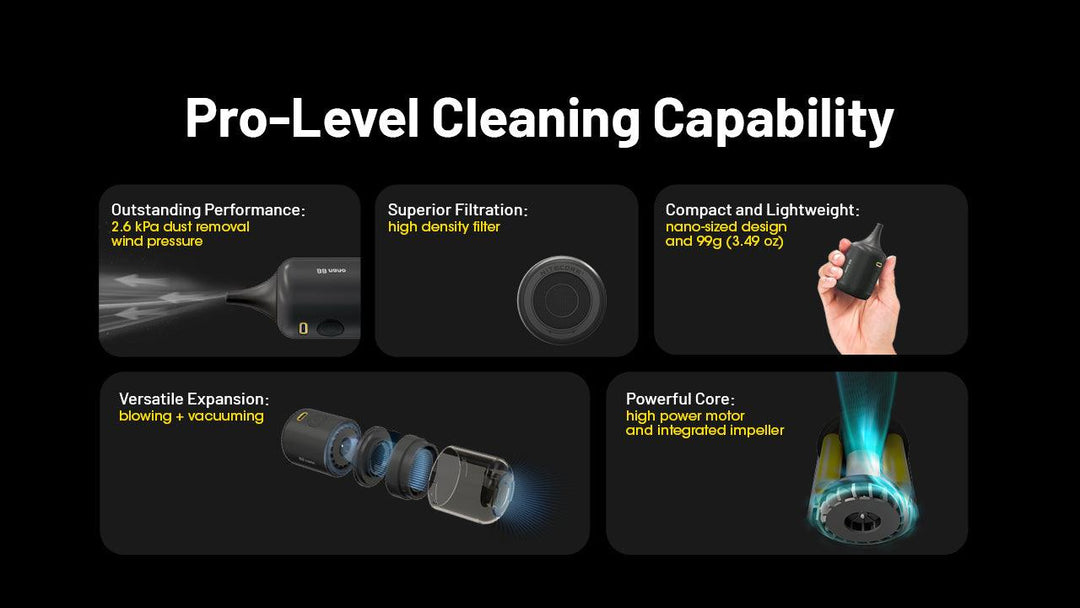 BB Nano - Electronic Blower / Vacuum (40km/h) - Nitecore Singapore