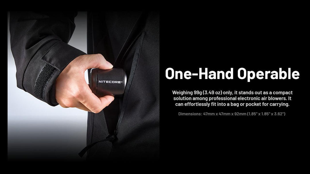 BB Nano - Electronic Blower / Vacuum (40km/h) - Nitecore Singapore