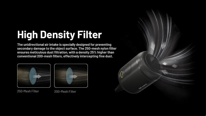 BB Nano - Electronic Blower / Vacuum (40km/h) - Nitecore Singapore