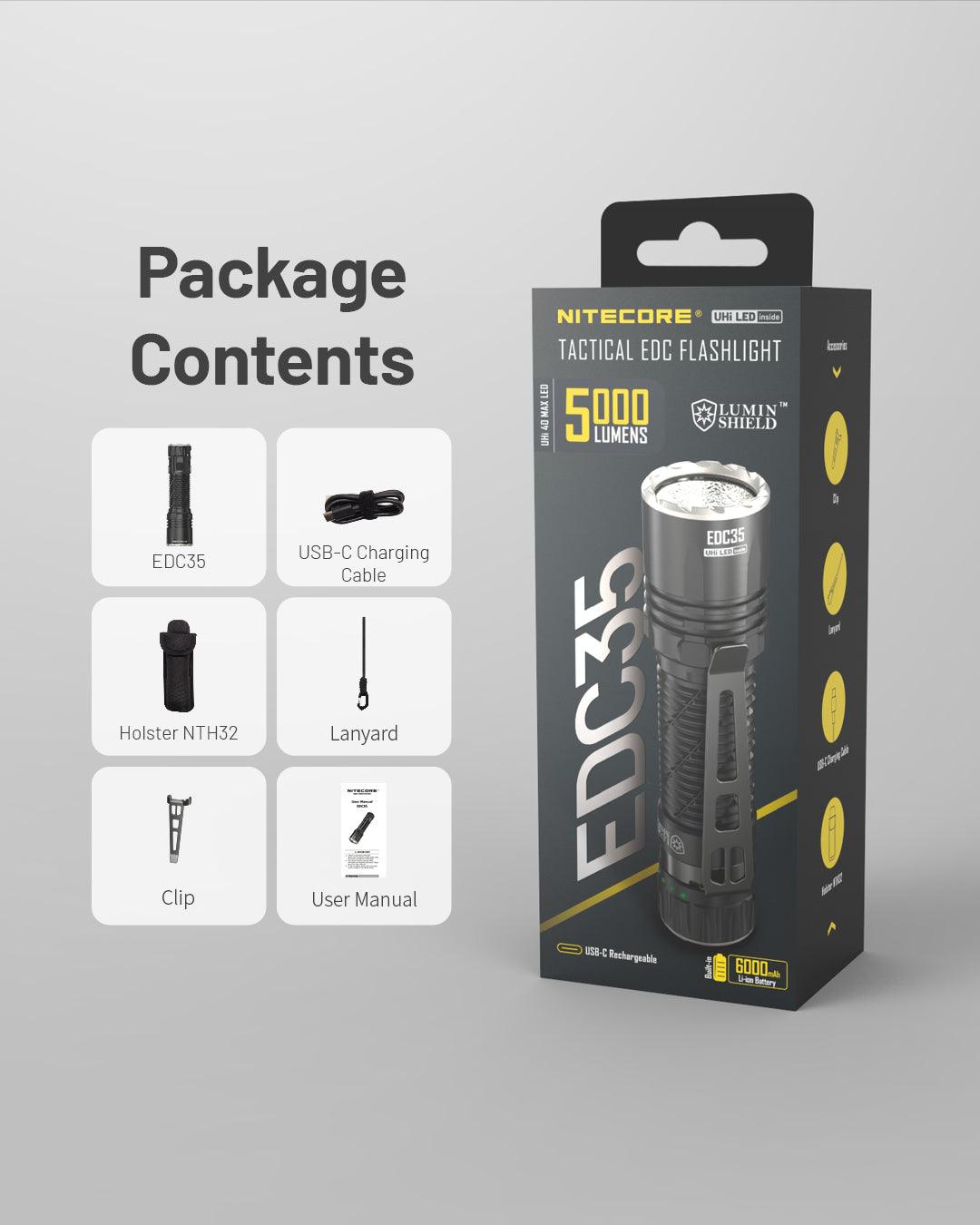 EDC35 - 5000 lumens – Nitecore Singapore