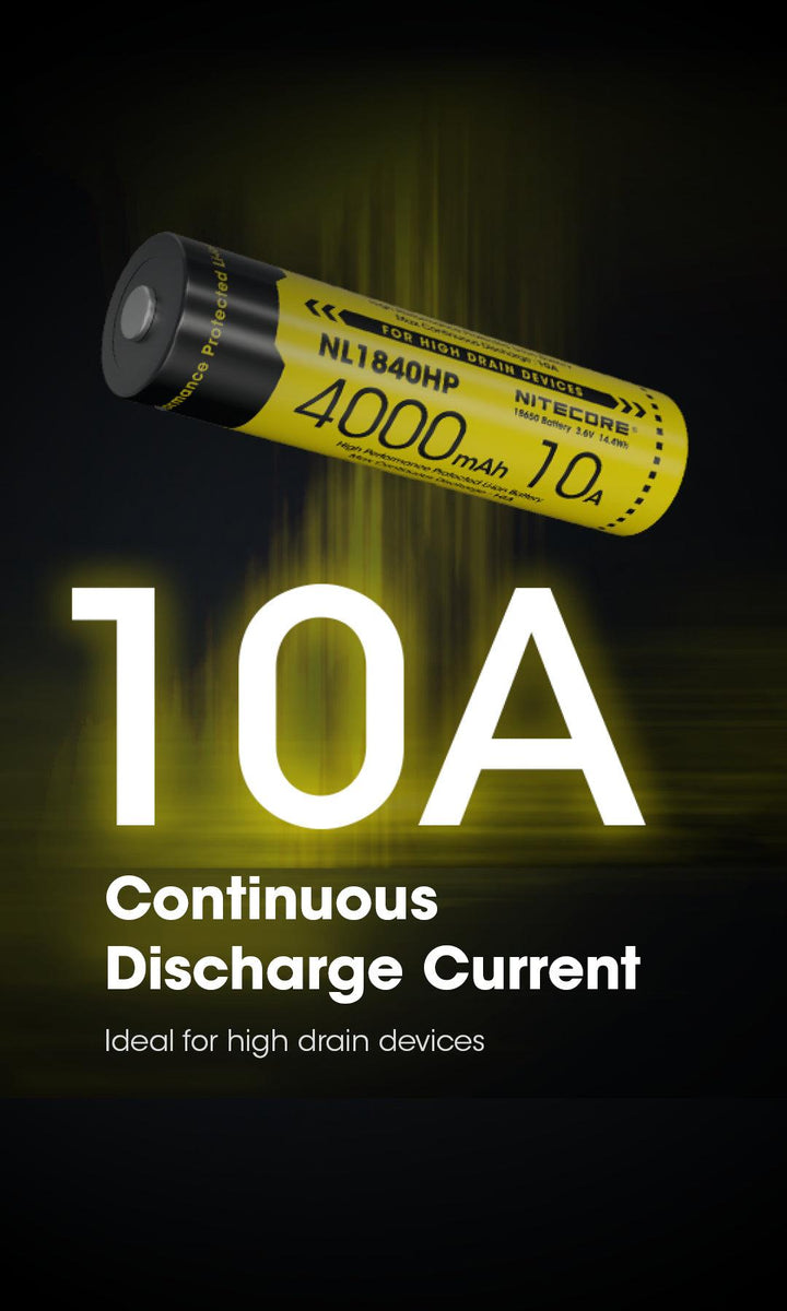 NL1840HP (18650 - 4000mAh - 10A) - Nitecore Singapore