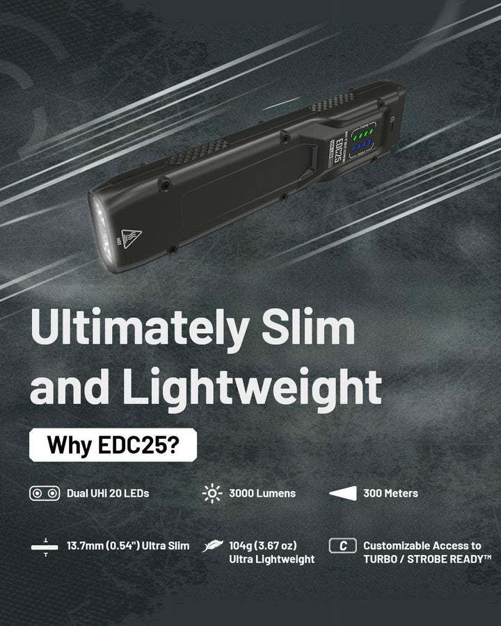 EDC25 - 3000 lumens - Nitecore Singapore