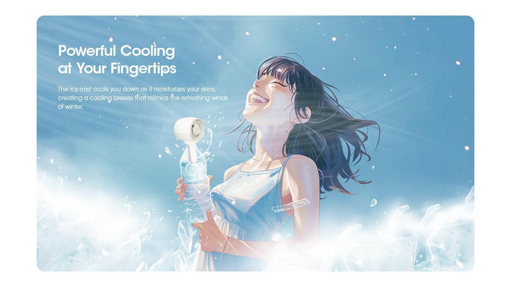 izzCool 10 - Handheld Air Conditioner Fan (2,600mAh - WHITE) - Nitecore Singapore