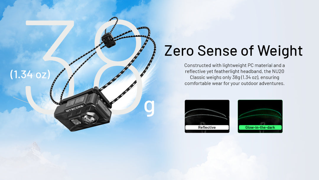 Nitecore NU20 Classic - 38g zero sense of weight - Nitecore Singapore
