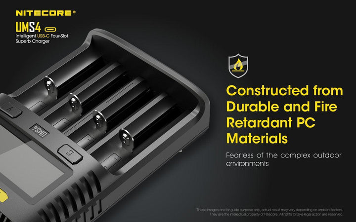 UMS4 Charger - 3A - Nitecore Singapore