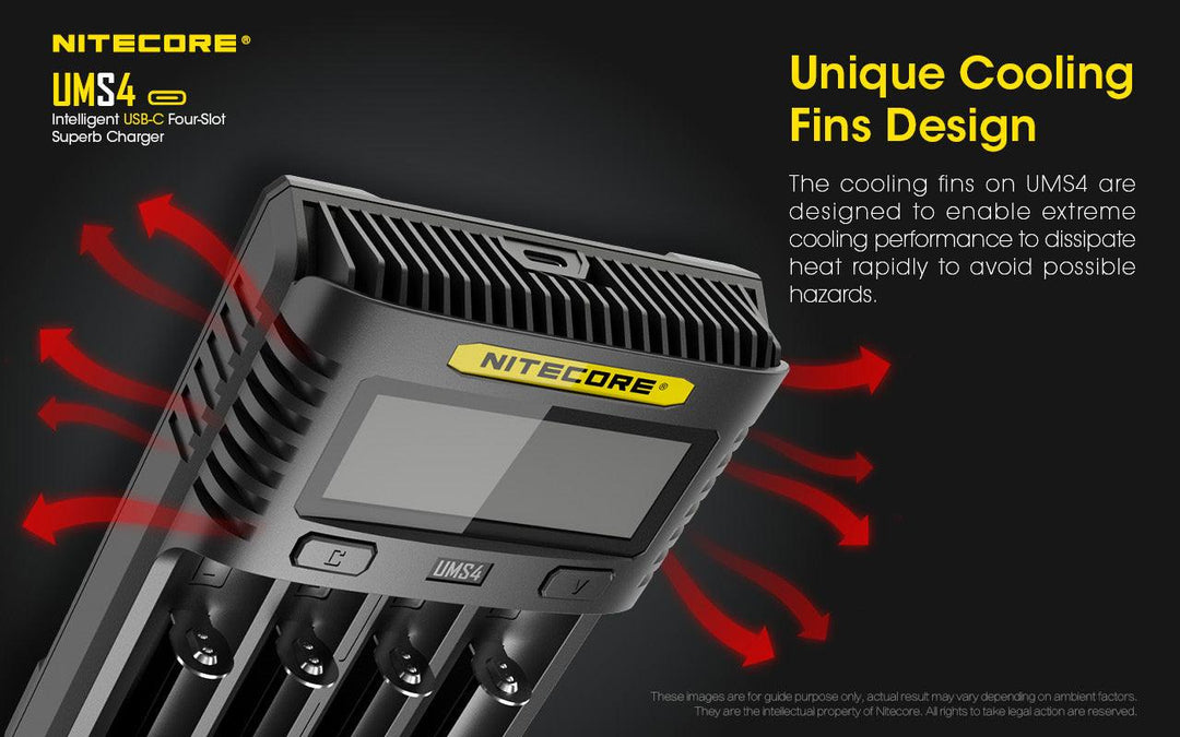 UMS4 Charger - 3A - Nitecore Singapore