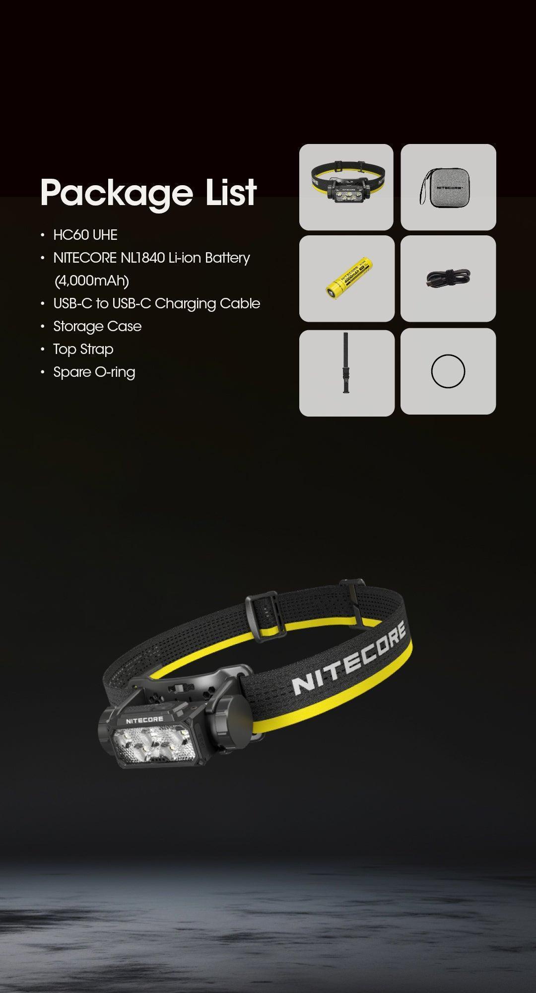 HC60 UHE - 1600 lumens - Nitecore Singapore