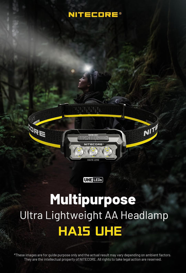 HA15 UHE - 400 lumens - Nitecore Singapore