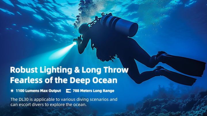DL30 - 1100 lumens (100m Depth Diving Light) - Nitecore Singapore