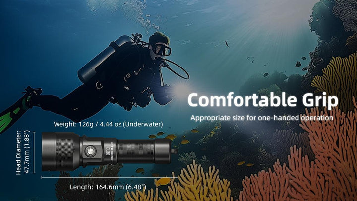 DL30 - 1100 lumens (100m Depth Diving Light) - Nitecore Singapore