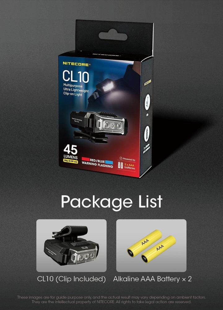 CL10 - 45 lumens - Nitecore Singapore
