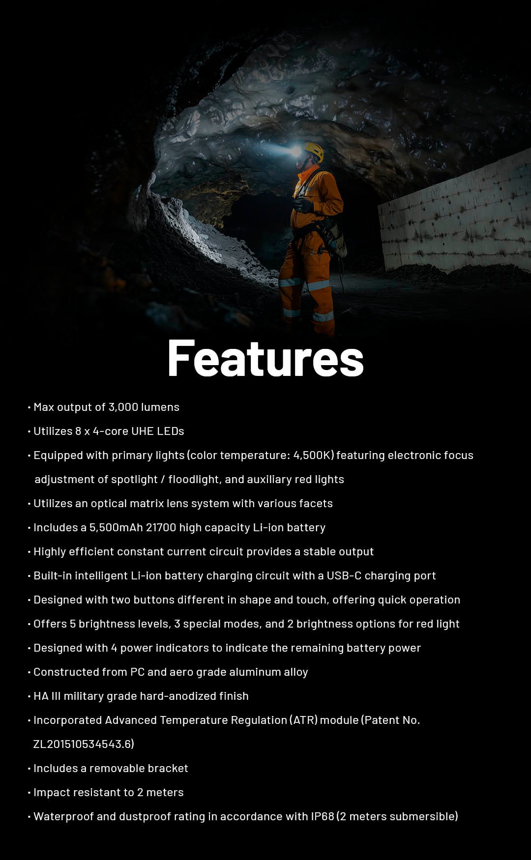 HC75 UHE  - 3000 lumens