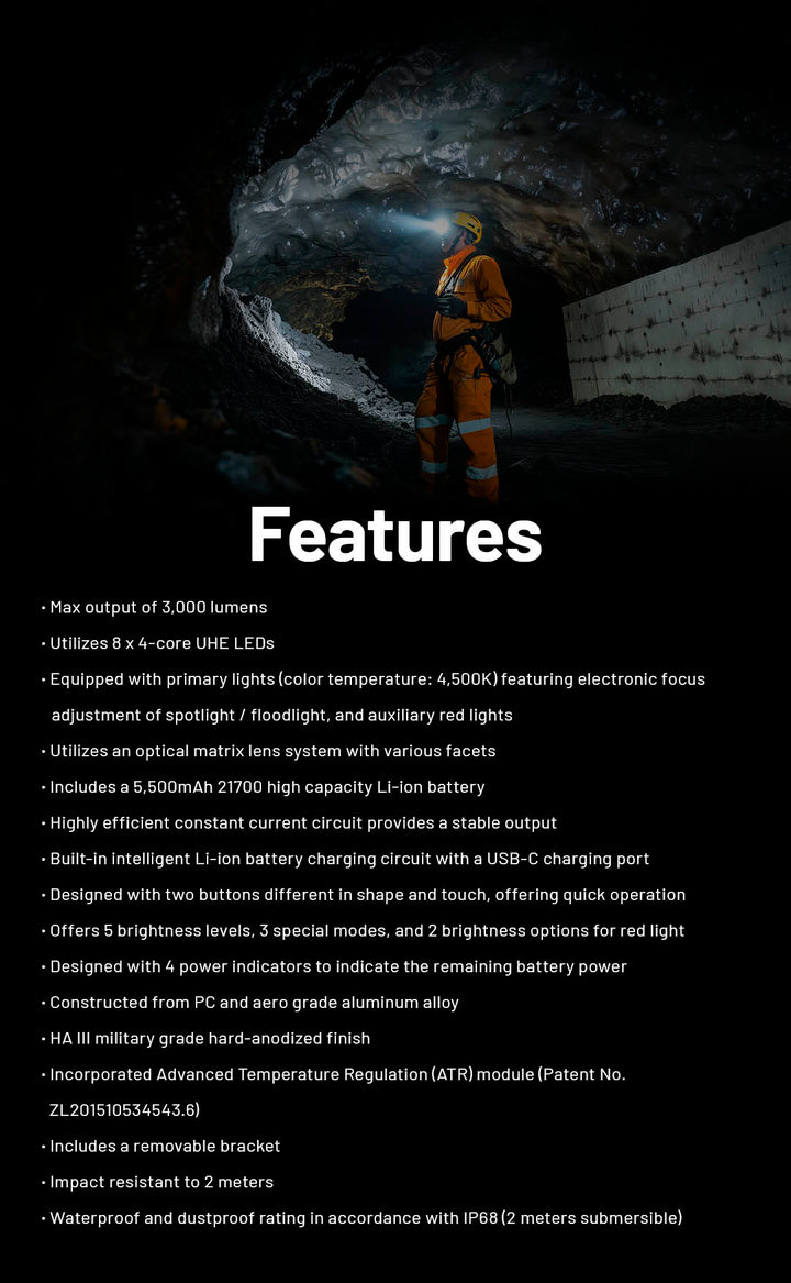 HC75 UHE  - 3000 lumens