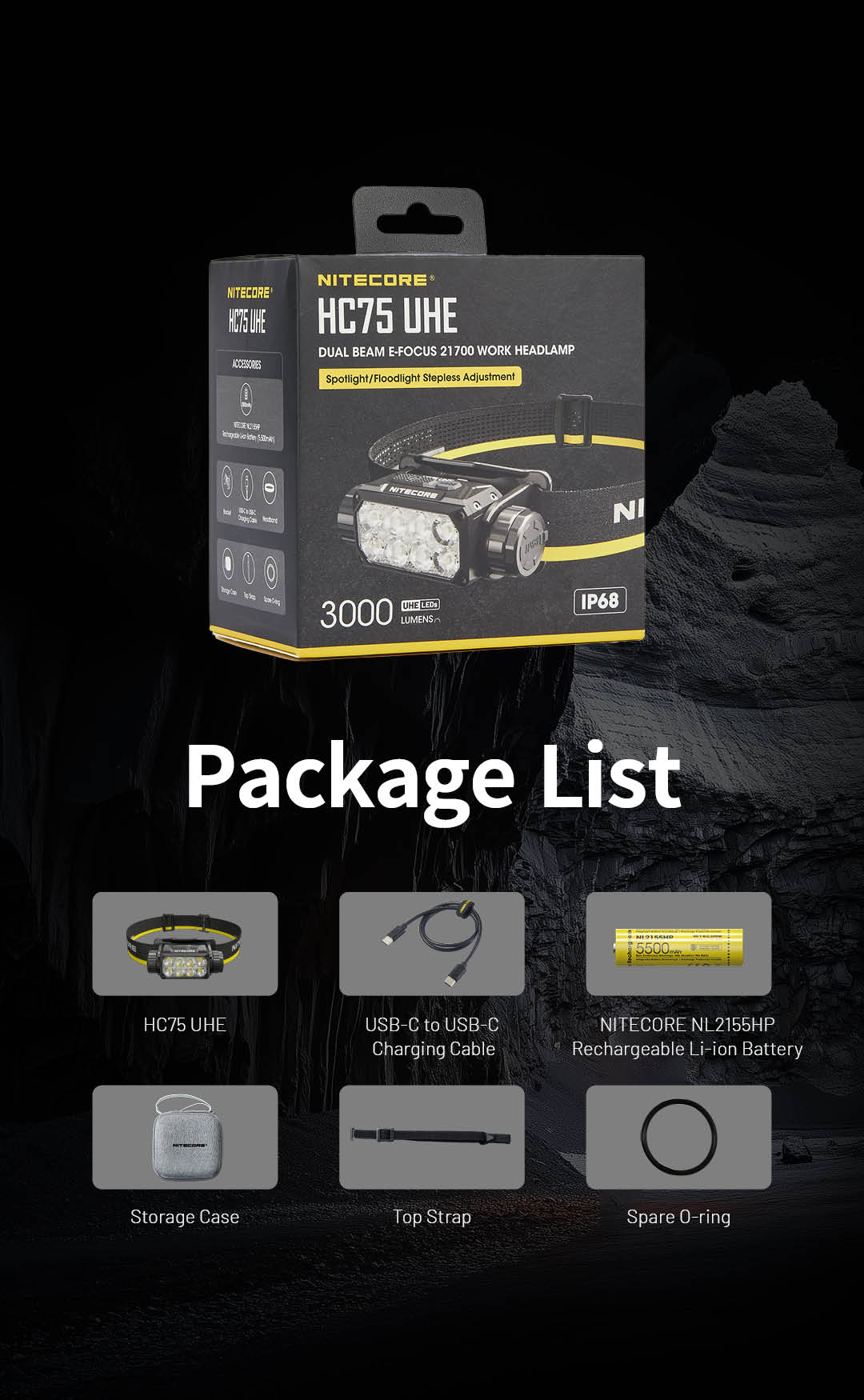 HC75 UHE  - 3000 lumens