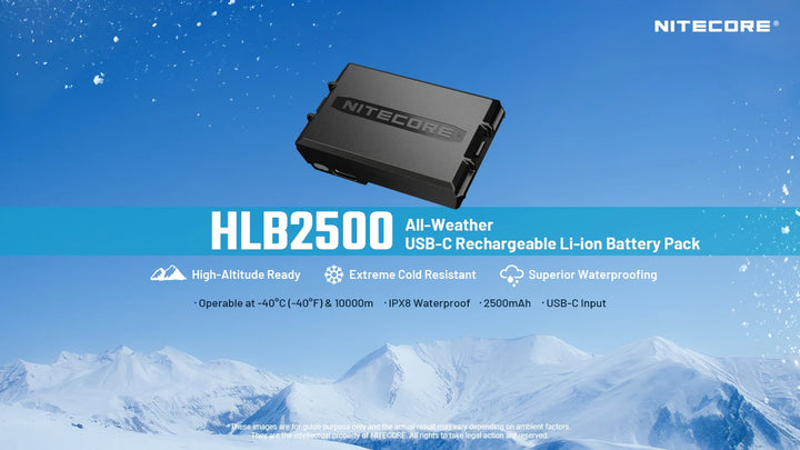 Nitecore HLB2500 - All-Weather USB-C Rechargeable Li-ion Battery Pack - Nitecore Singapore