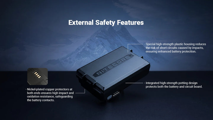 Nitecore HLB2500 - high-strength housing and nickel-plated contacts - Nitecore Singapore